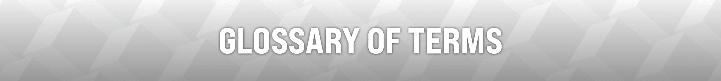 Glossary of Terms
