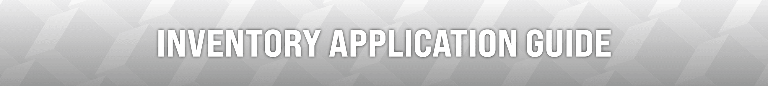 Inventory Application Guide