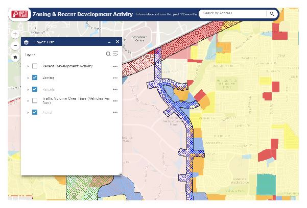 Zoning & Recent Development Activity Map
